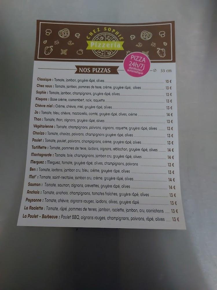 CHEZ SOPHIE - Menu Image 1